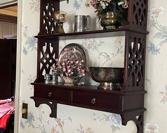 Pair matching wall shelves