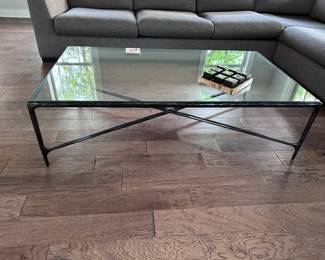 $250 - Custom made Iron and Glass coffee table from Restoration Hardware 55 1/2”l x 32”w x 15”h
$250 ( original cost $3,200 July 2022) 
