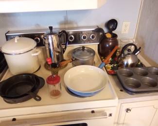 Cast Iron and Enamelware