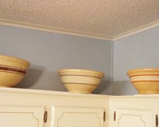 Antique Yellow Ware bowls