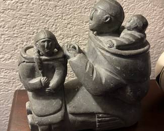 Native American Statues, signed