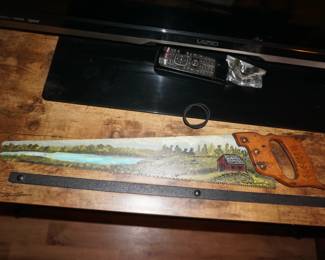 painted saw