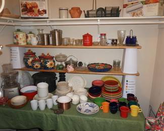 Fiesta, canisters, dishes, kitchen ware