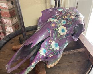 Cow skull painted