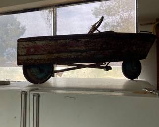 Old skipper pedal car needs restoration