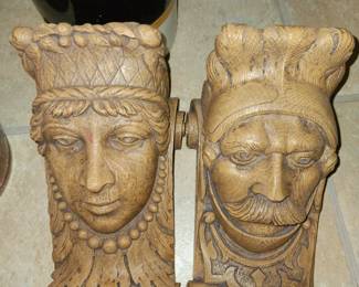 Faux wood ceramic corbels
