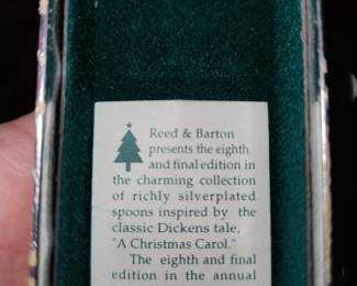 Collection of Reed and Barton Santa spoons