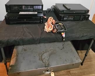 Stereo/DVD Players and Metal Storage Case