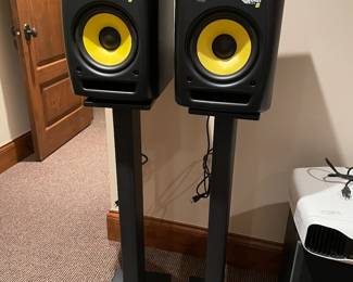 KRK  Rokit 8 Speakers on Stands 
