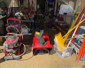 Power Washer, Snowblower, Shovels, Ladders, Brooms, etc 