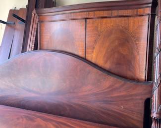 Hinkel Harris Four Poster Canopy Bed ,  TV/Clothing Armoire, Nine Drawer Dresser , Pr. Nightstands, wall Mirror - priced separately 