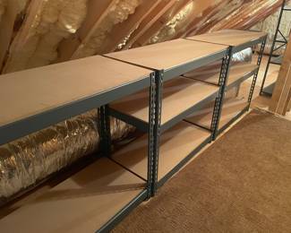 Metal and Board Shelving 