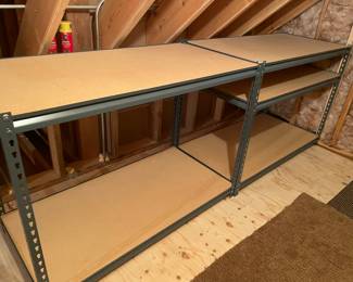 Metal and Board Shelving 