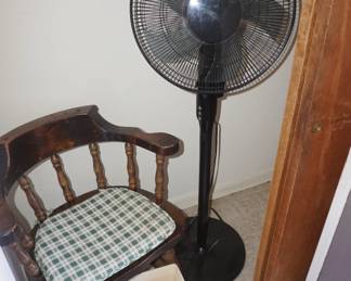 fan, chair