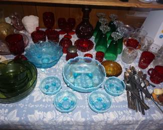 Green Tea Glasses, blue berry set,