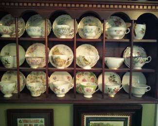 Tea Cups and Saucers.  2 sets not included....far top left and far bottom right.  Family did not get them before prep.  