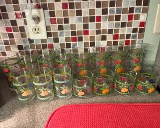 Cute Glasses.  8 water; 4 juice, 3 whatever! 