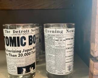 Detroit News Collectible glasses
