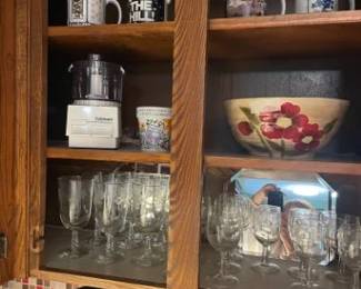 Crystal glasses, misc