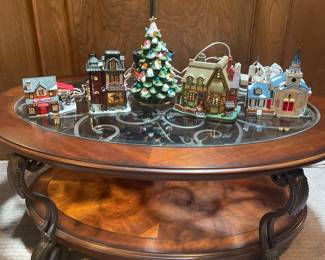 Limax Christmas Village Houses.  Vintage Ceramic Christmas tree.