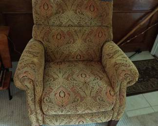 VERY NICE UPHOLSTERED RECLINER. EXCELLENT CONDITION