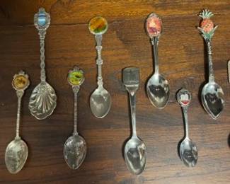 Collectible teaspoon collection.