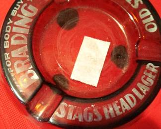 Vintage Stag's Head Lager Ashtray 