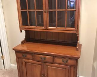 Solid Knotty cherry wood china cabinet!
