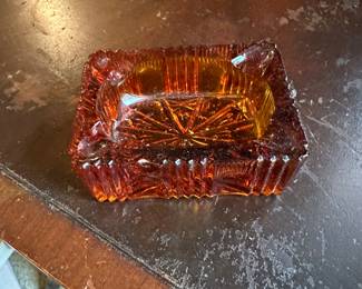Antique glass  Ashtray