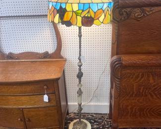 Stained Leaded Glass Floor Lamp