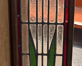 Stained Glass Window w/Tulip - 41.5" X 8.5"