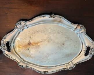 Gorham CHANTILLY Large Silverplate Serving Tray  27 inch