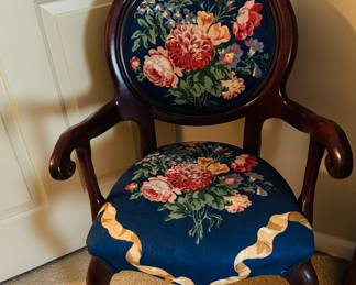 Pair of floral arm chairs
