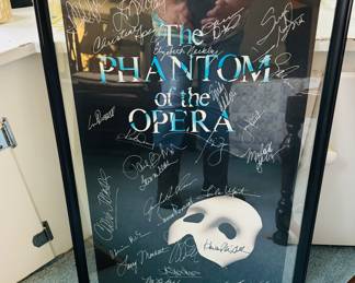 Phantom of the Opera Broadway Cast Signed Poster 