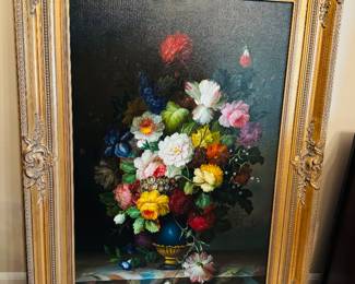 Beautifully framed giclee floral