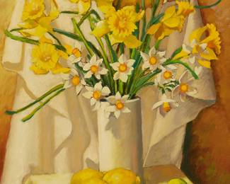 3300
Earl Cordrey
1902-1977
Still Life With Yellow Flowers, 1976
Oil on canvas
Signed and dated lower right: Earl Cordrey
24" H x 18" W
Estimate: $400 - $600