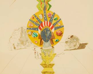 3374
After Salvador Dali
1904-1989
"American Clock"
Lithograph in colors on paper
Edition: 38/250
Bears signature and numbered at the lower edge: Dali
Sight: 28" H x 20.375" W
Estimate: $500 - $700