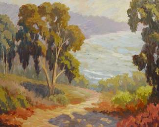 3266
Robert Ferguson
b. 1958
"La Jolla Bay In Summer Light," 2022
Oil on canvas
Signed lower left: Robert Ferguson; signed again, dated, and inscribed verso
30" H x 40" W
Estimate: $800 - $1,200