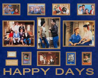 3234
20th century
A Collection Of Autographed "Happy Days" Photographs
Signed by various cast members, framed with collage-style blue matting
Overall: 28.5" H x 35.5" W
Estimate: $100 - $200