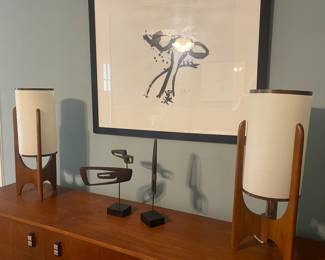 Fabulous pair of mid century lamps