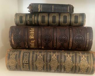 Several antique bibles 