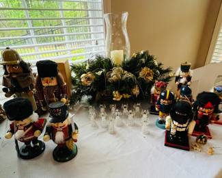 Various fun nutcrackers and other ornaments 