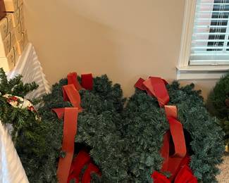Multiple Beautiful Christmas wreaths 