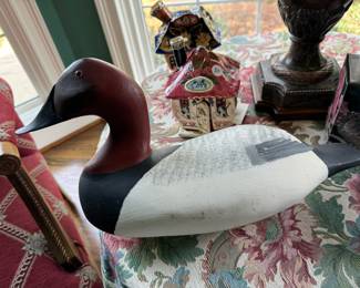 Signed duck decoy