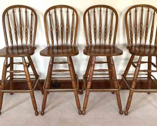 Vintage Spindle Back Bar Stools