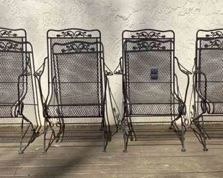 Four Wrought Iron Chairs
