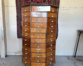c1903 American bolt and screw Octagonal Hardware cabinet 80 drawer