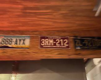 Vintage license plates