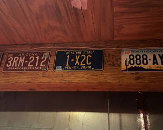 Vintage license plates