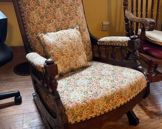 Antique platform rocking chair